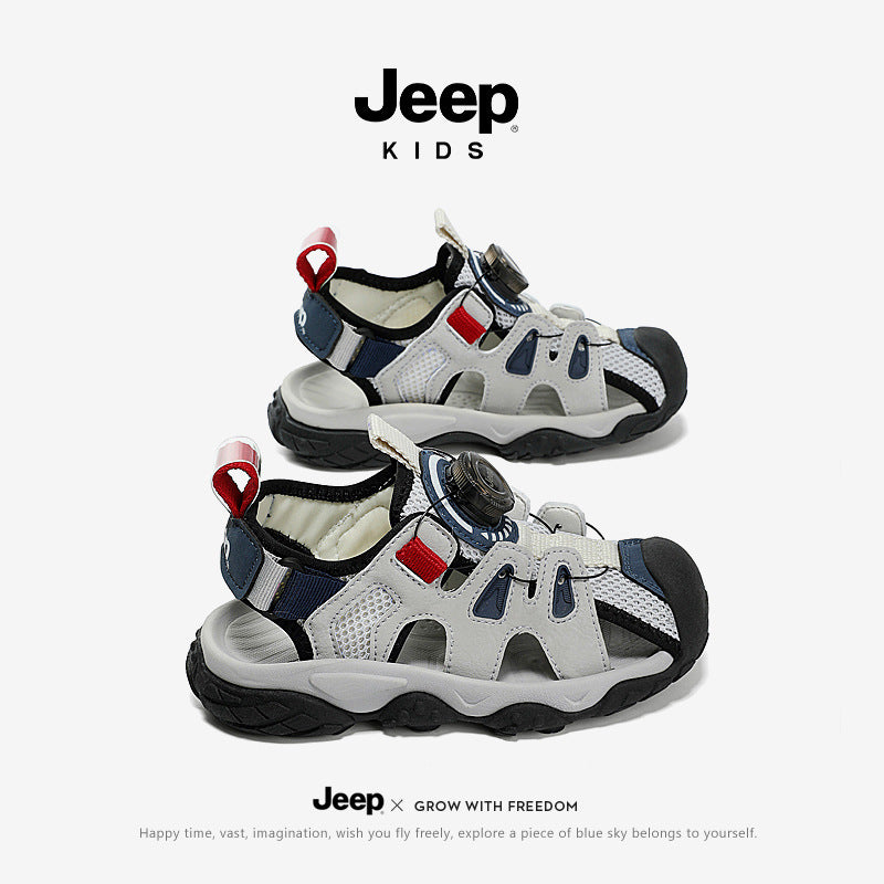 Children's Beach Summer Breathable Rotating Button Soft Kid's Sandals