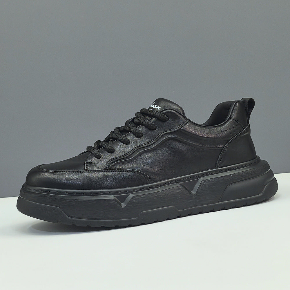 Men's First Layer Cowhide Board Fashionable Top Sneakers