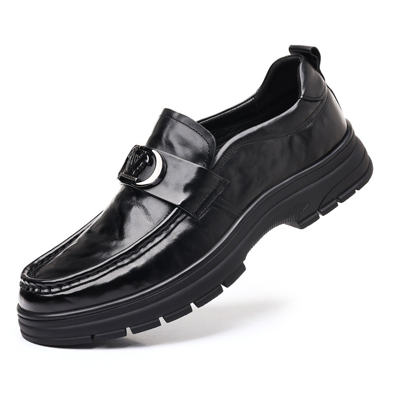 Men's Authentic Business Slip-on Lightweight Platform Leather Shoes