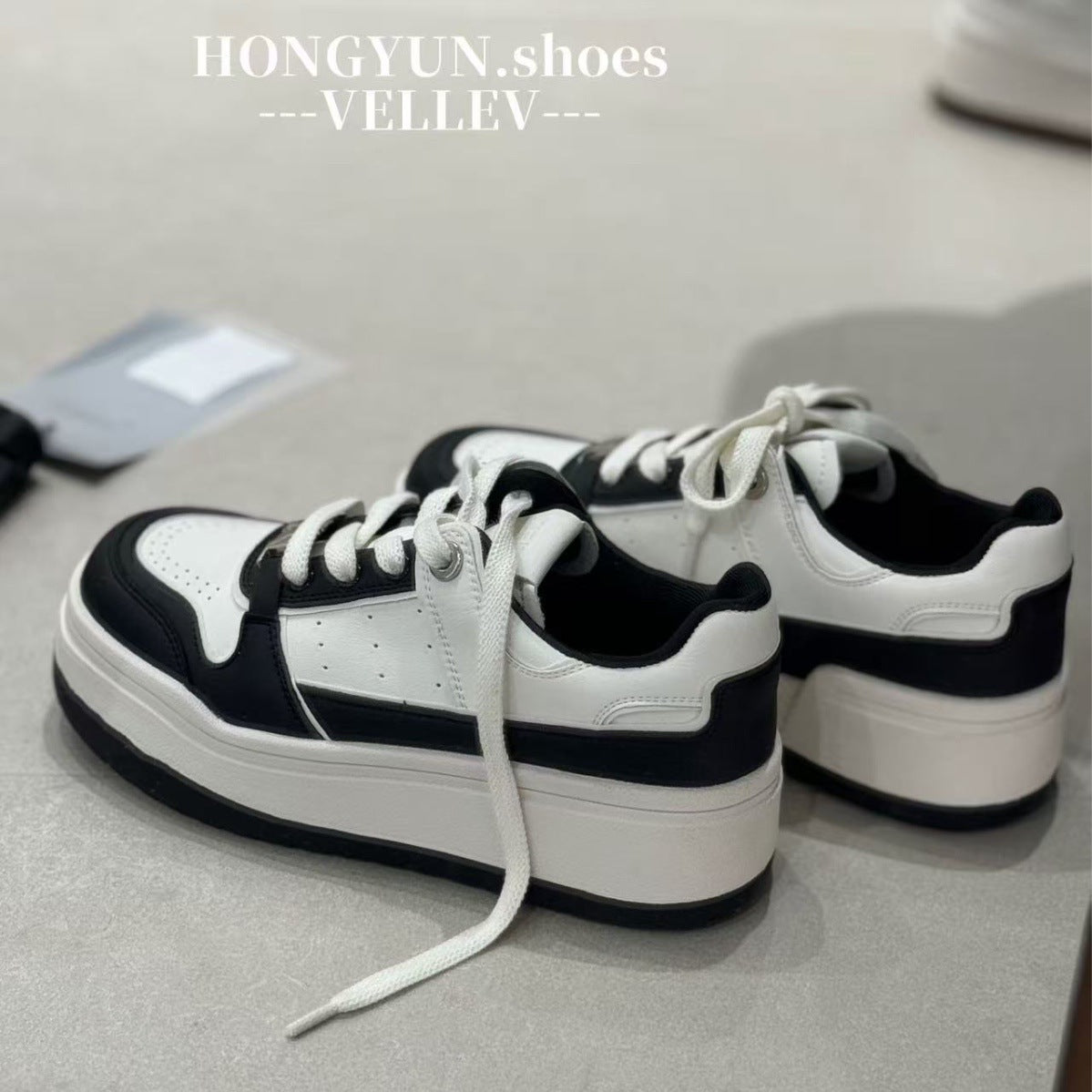 Women's Red Rhyme Distressed Genuine Thick Sole Height Increasing Sports Women's Casual Shoes