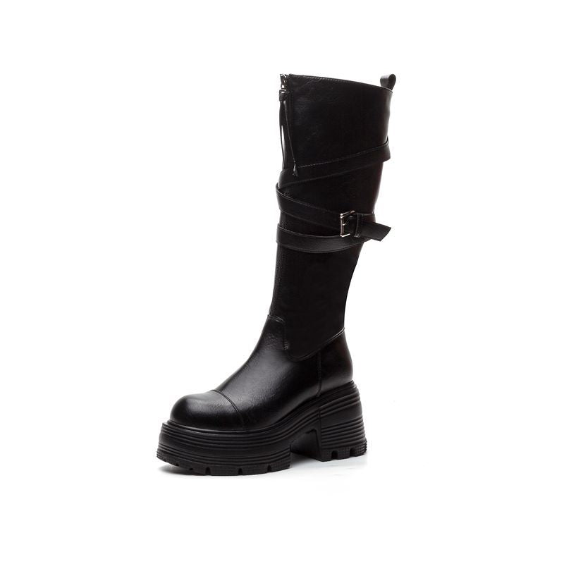 Platform Long Tube Vintage Knight Thin Slim Boots