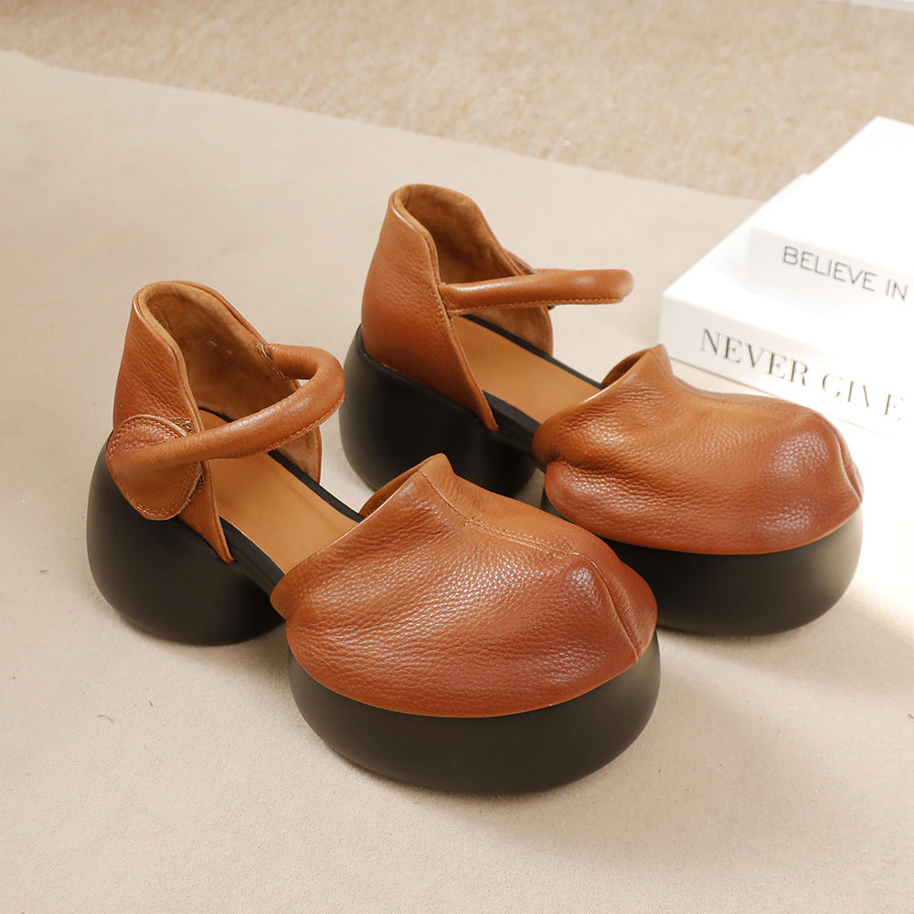 Casual Attractive Women's Retro Calf Style Women's Fashion Shoes