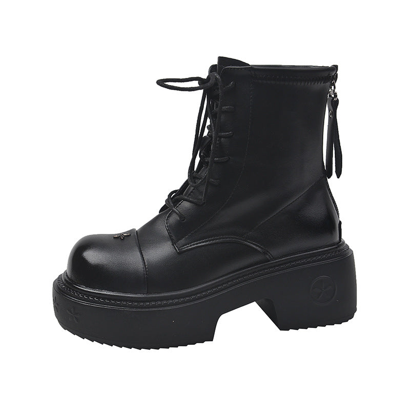 Women's Style Martin For Platform Increase High-heel Boots