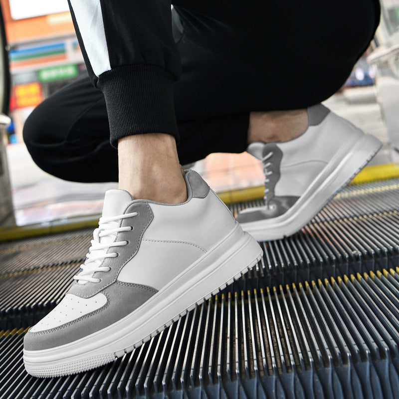 Men's Spring Invisible Inner Hight Increasing Breathable Men's Board Shoes