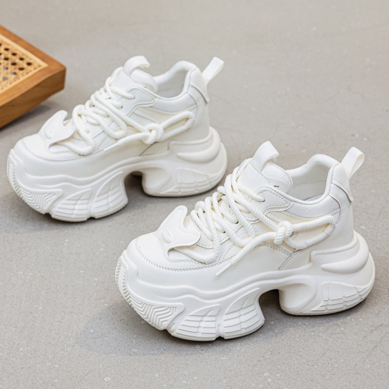 Women's Height Increasing Insole Soft Bottom Dad Spring Sports Sneakers