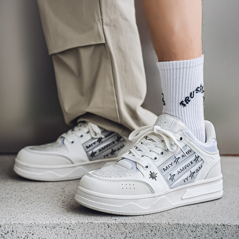 Fan Height Increasing Insole Black National Fashion Thick Casual Shoes