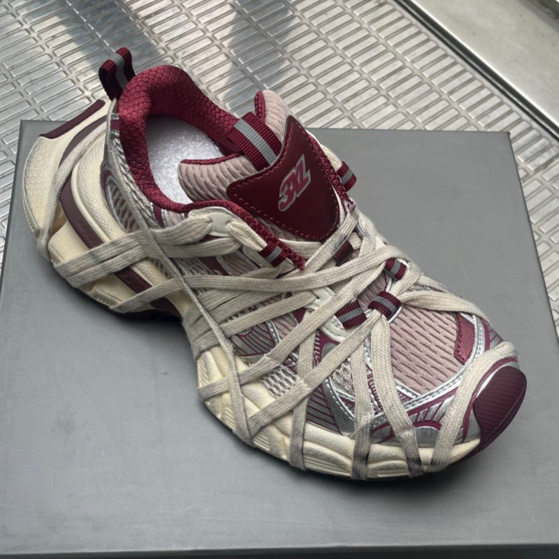 Women's & Men's Distressed Model Style Couple Sports Paris Men's Casual Shoes