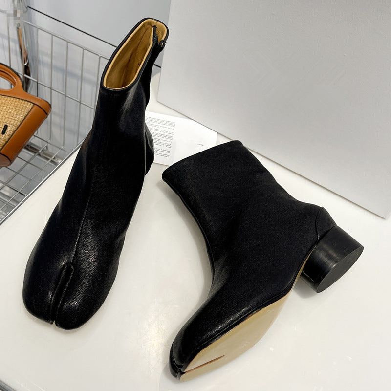 Women's Affordable Luxury Trotter Sheepskin Mid Chelsea High Women's Leather Boots