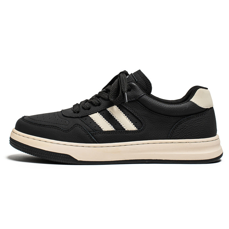 Men's First Layer Cowhide Thick Bottom Breathable Fashion Men's Board Shoes