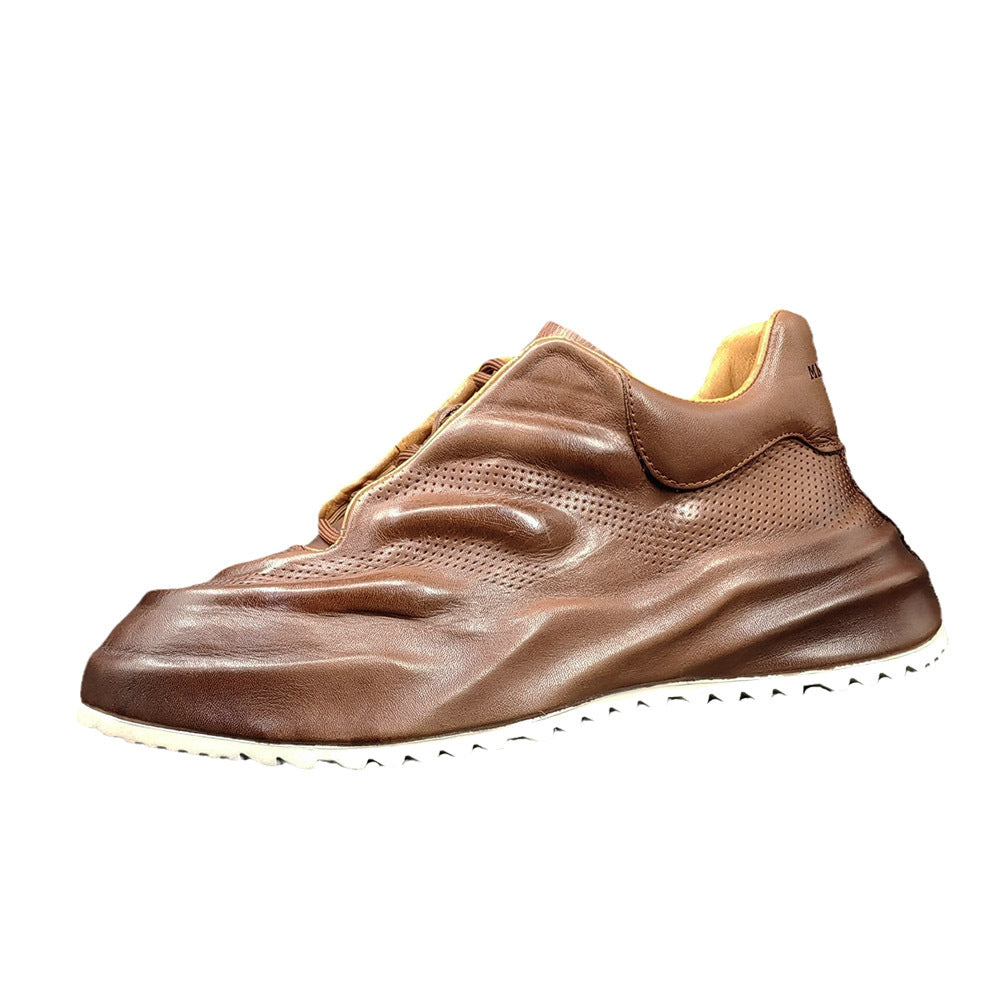 Men's Three-dimensional Embossed Light Luxury Dad Platform Height Increasing Trendy Versatile Casual Shoes