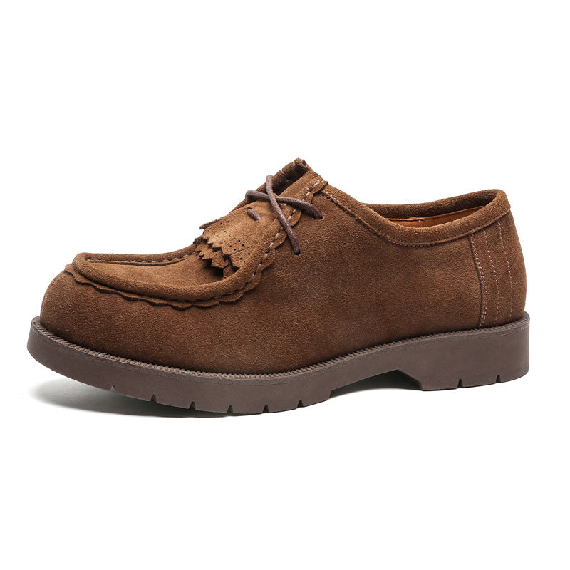 Men's Fashionable Korean Style Suede Skate British Leather Shoes