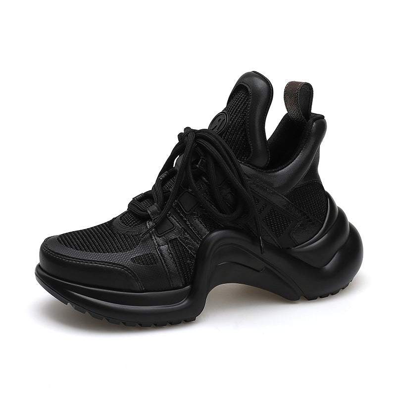 Women's Bow-shaped Dad Platform Height Increasing Breathable Casual Shoes