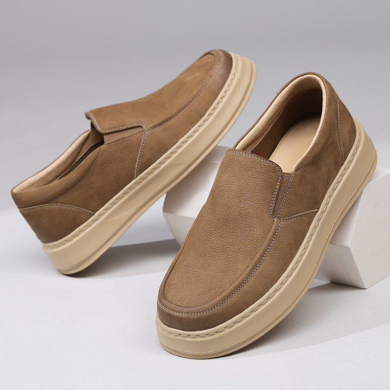 Men's Spring Genuine Slip-on Lofter Outdoor Clothes Loafers/doug Shoes