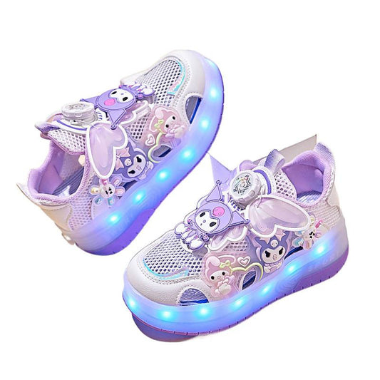 Double Wheel Invisible Clow Burst Away The Children's Sports Shoes