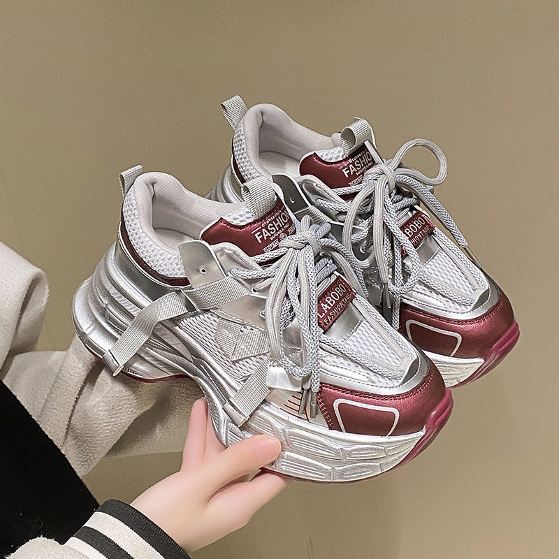 Women's To Breathable Clunky Fat Feet Platform Casual Shoes