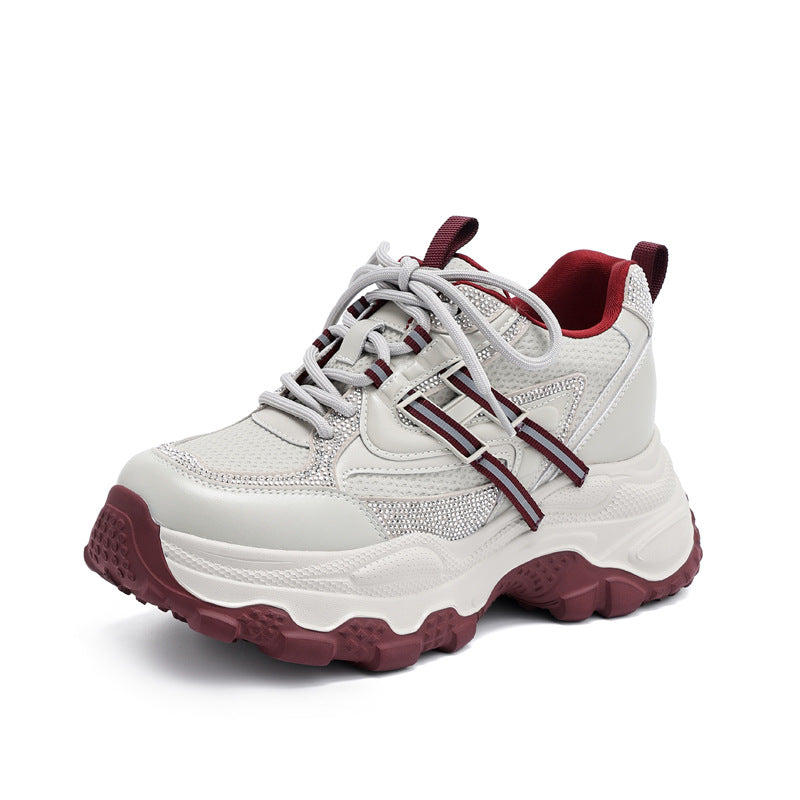 Women's Heightened Daddy Spring Thick Bottom Small Lightweight Leisure Sports Women's Casual Shoes