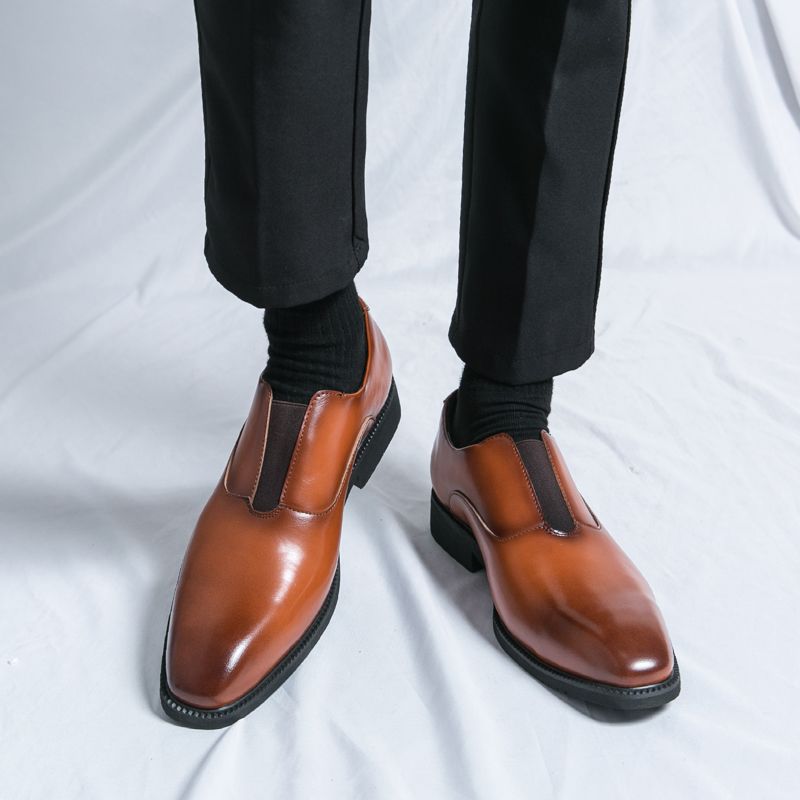 Men's Hair Stylist Korean British Trend Breathable Men's Casual Leather Shoes
