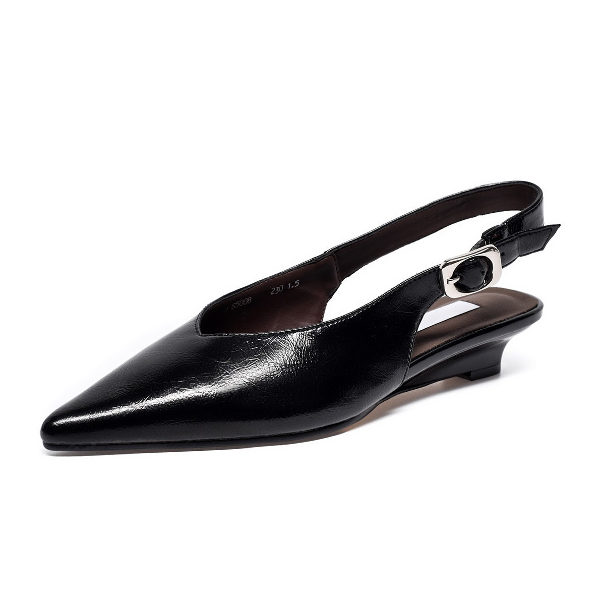 Women's Korean Style French Temperament Pointed Toe Pumps Back Strap Sandals