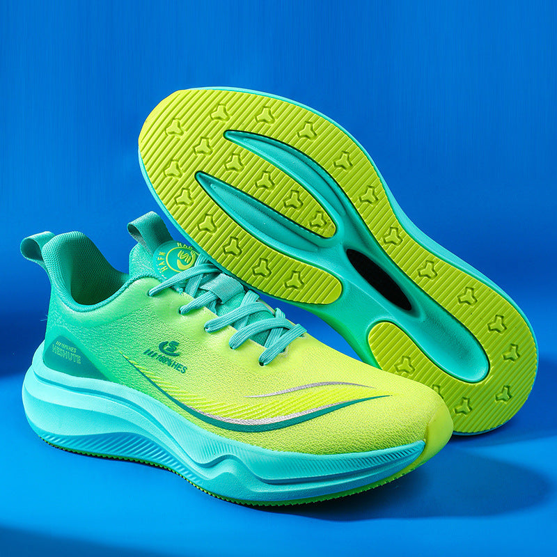 Men's Shock Absorption Green Less Professional Breathable Sneakers