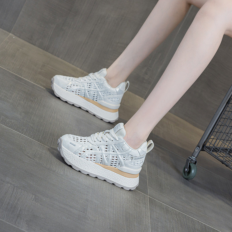 Women's Height Increasing Insole Summer Mesh Surface Women's Casual Shoes