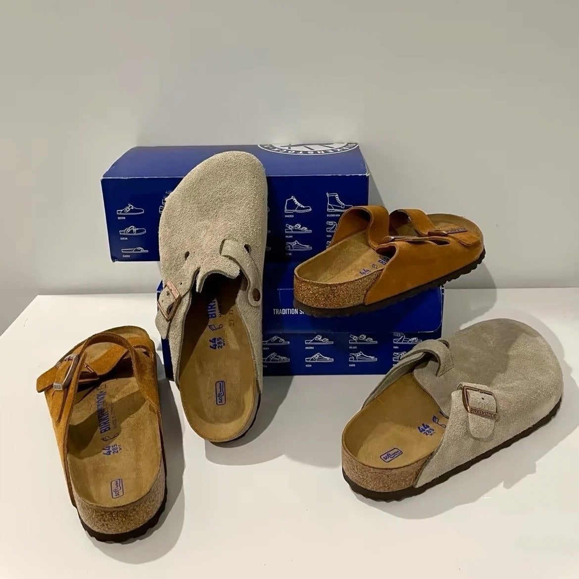 Women's & Men's Cowhide Fishing Genuine Cork Sole Toe Cap Platform Sandals
