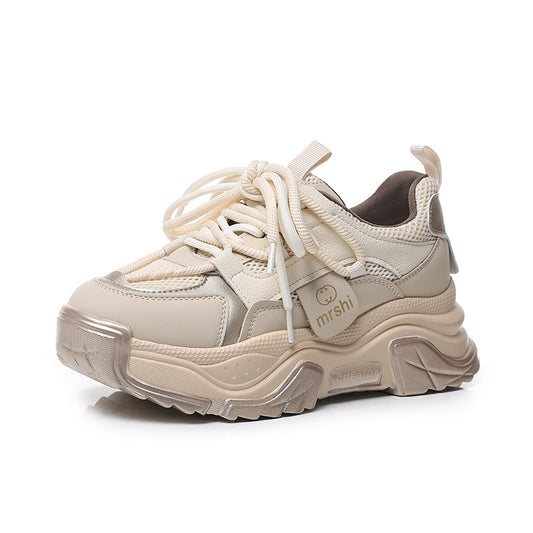 Women's Thick-soled Flat Fashionable Early Spring Genuine Casual Shoes