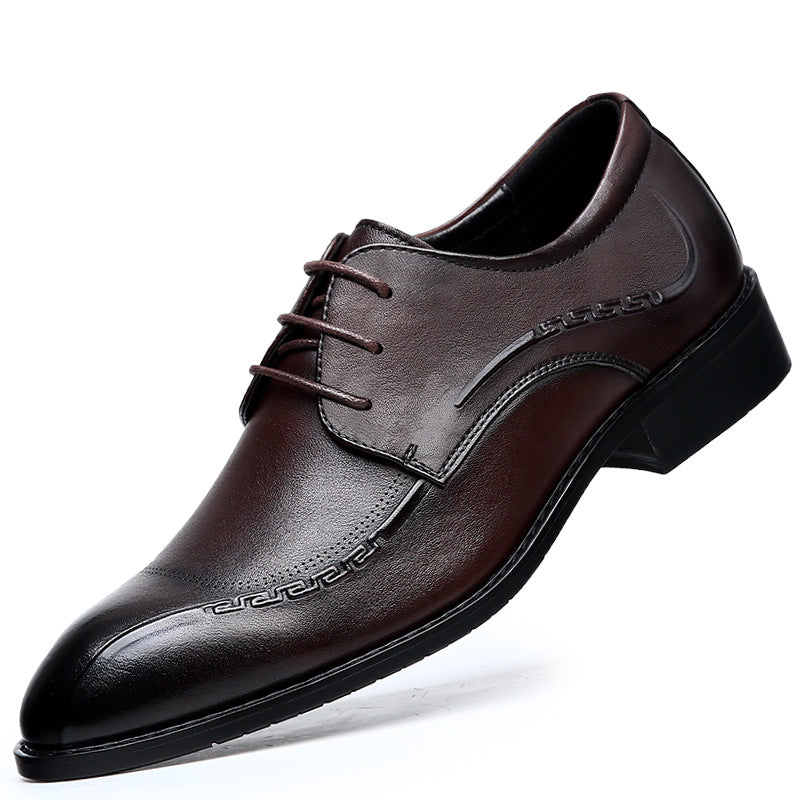 Men's Layer Cowhide Formal Wear Business Office Leather Shoes