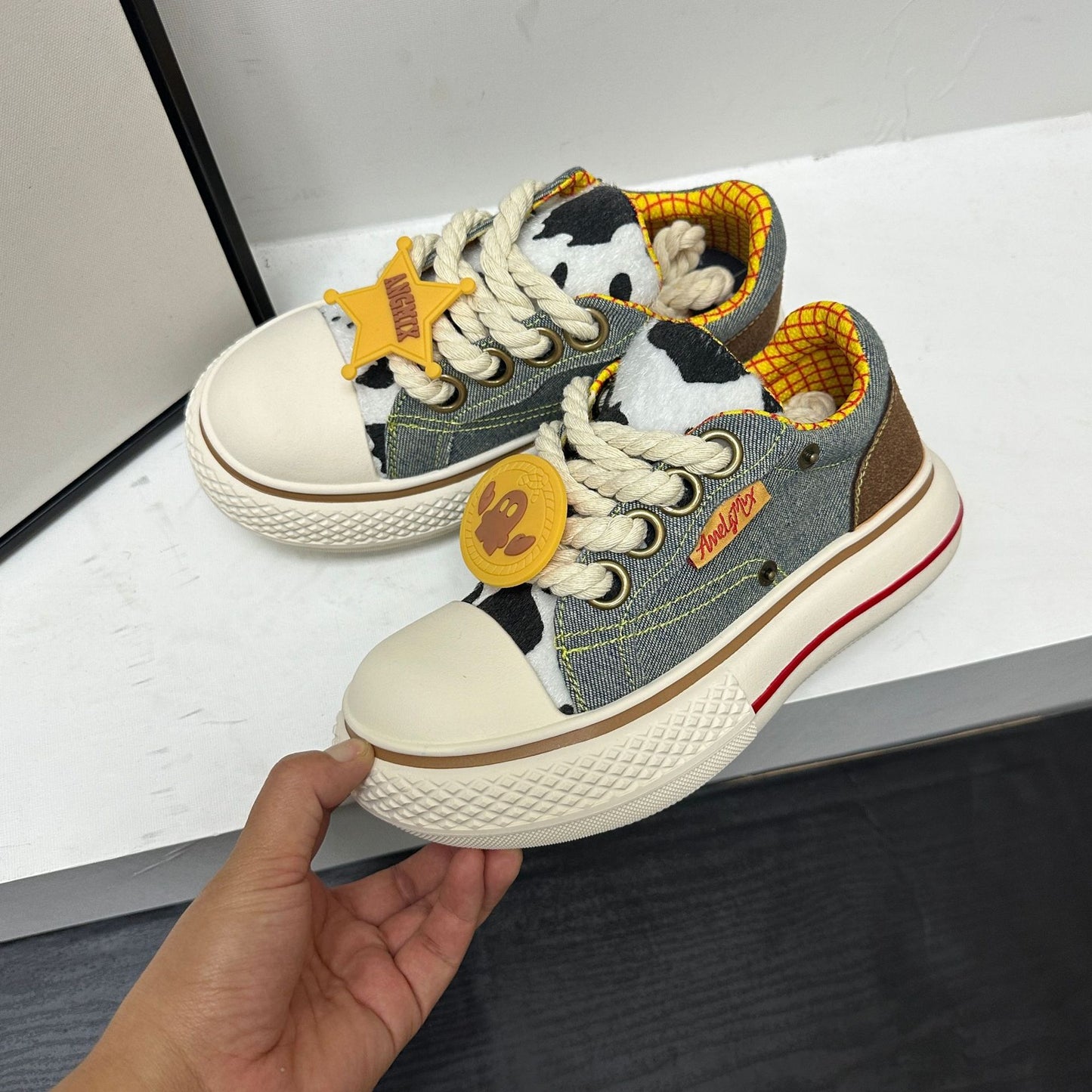 Men's & Women's National Fashion Big Head Mickey Versatile Ugly Cute Women's Casual Shoes