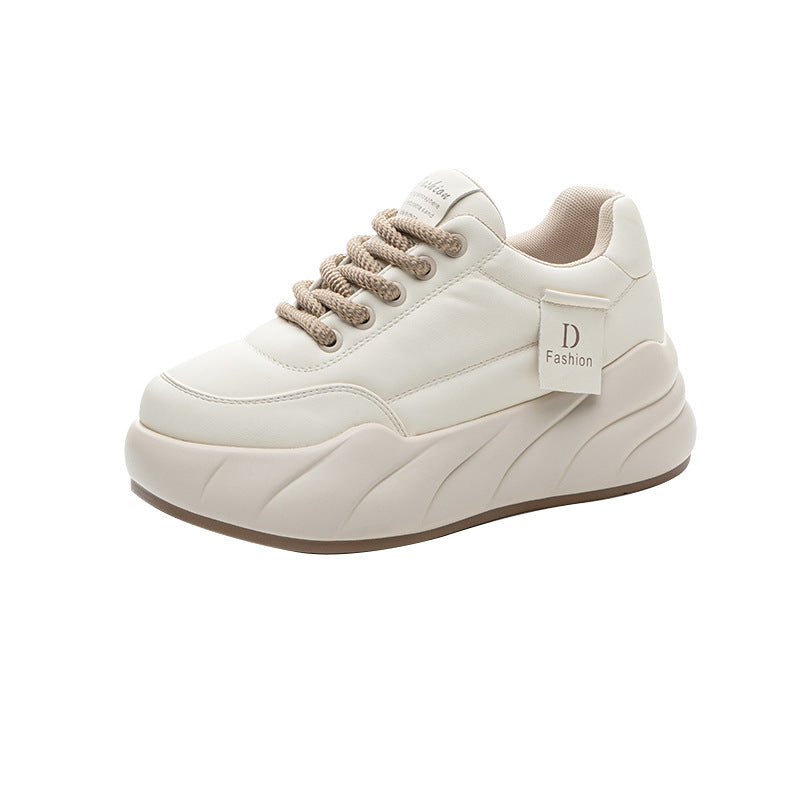 Women's Bread Korean Style Platform Hidden White Women's Shoes