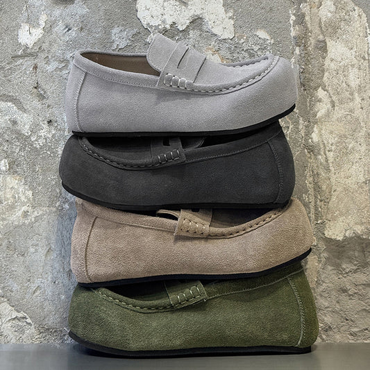Slip-on Lazy Gray Dark Coffee Khaki Olive Loafers/doug Shoes