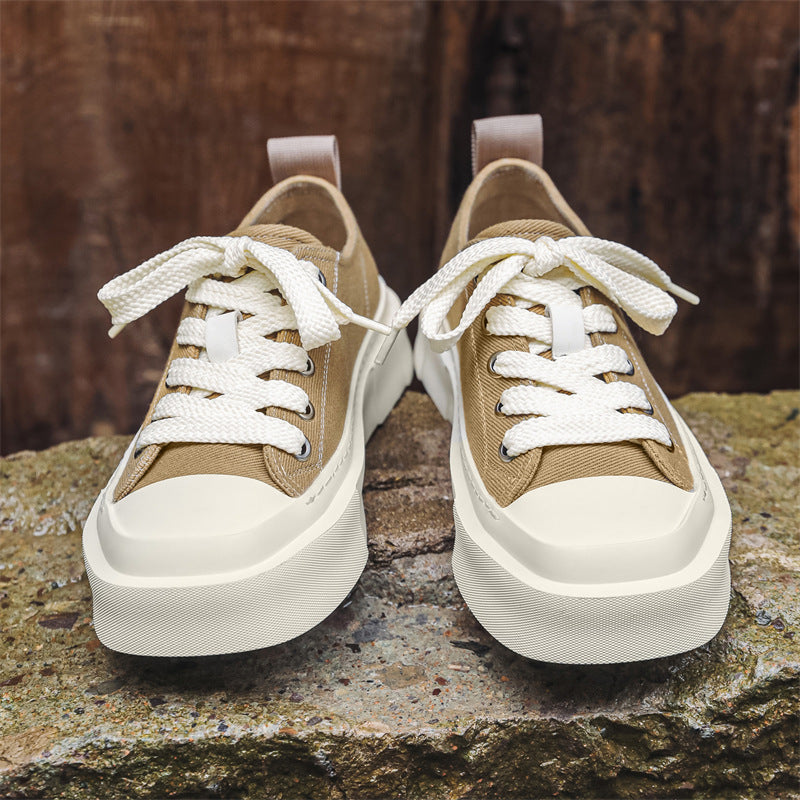 Men's Summer Sports Skateboard Commuter Versatile Solid Men's Casual Leather Shoes