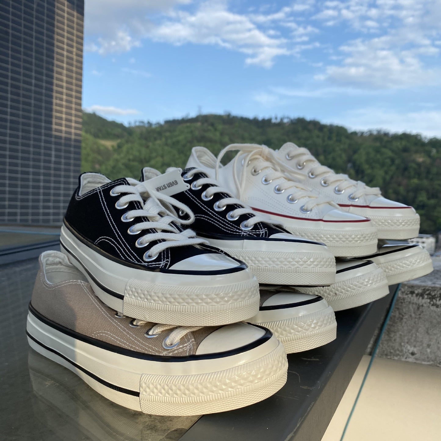 Women's & Men's White Black Low Upper Platform Hight Increasing Board Canvas Shoes