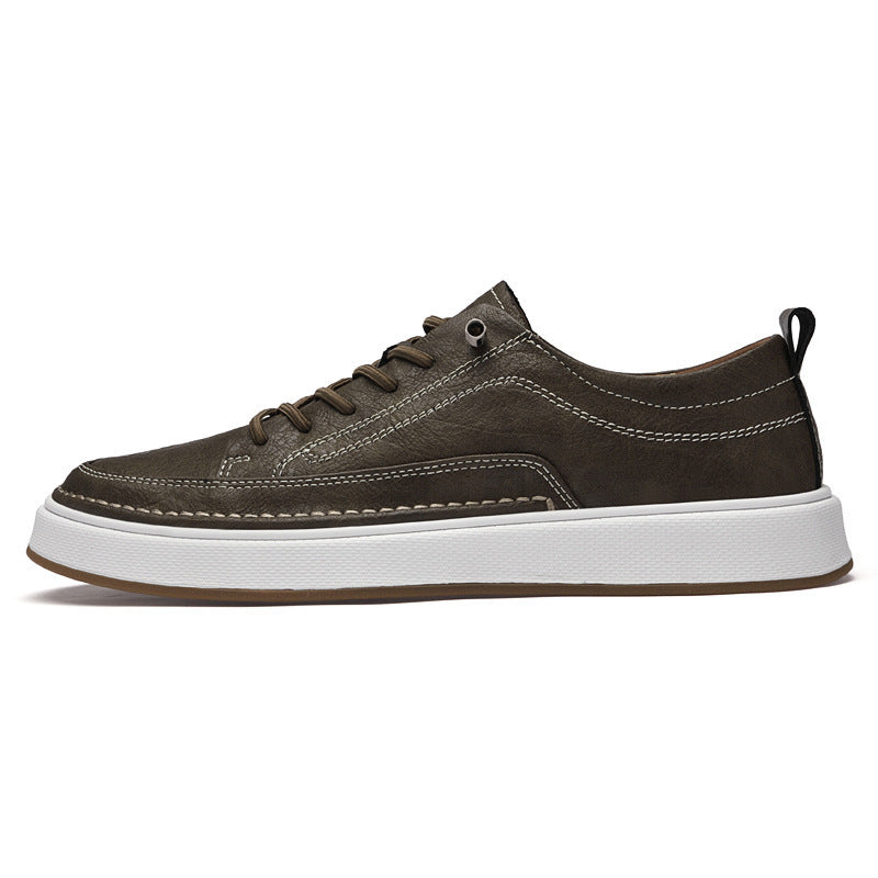 Men's Autumn Korean Style Trendy Simple White Men's Board Shoes