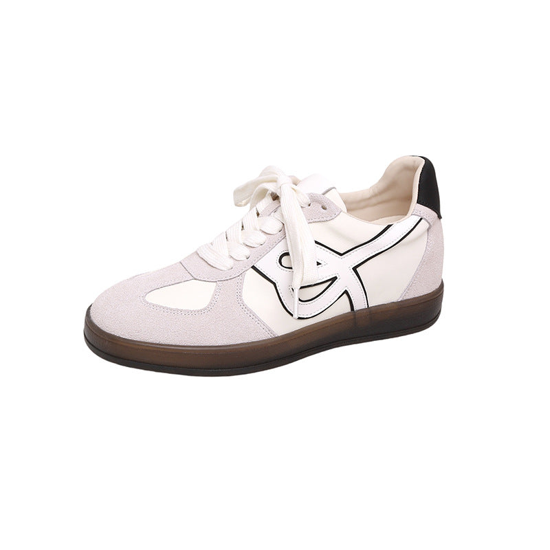 Women's Grape Mom Spring Genuine Breathable Red German Training Round Casual Shoes