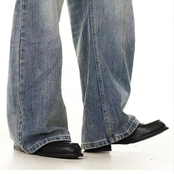 Women's British Slip-on Soft Genuine Surface Washed Loafers/doug Shoes