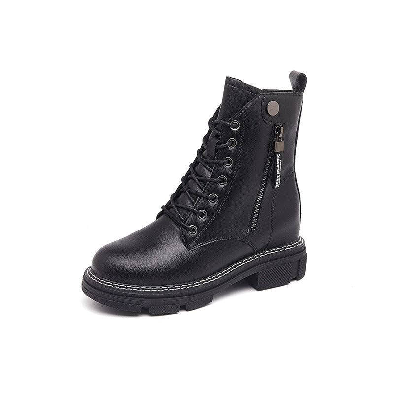 Women's & Men's Autumn Martin Korean Platform Double-sided Zipper Boots