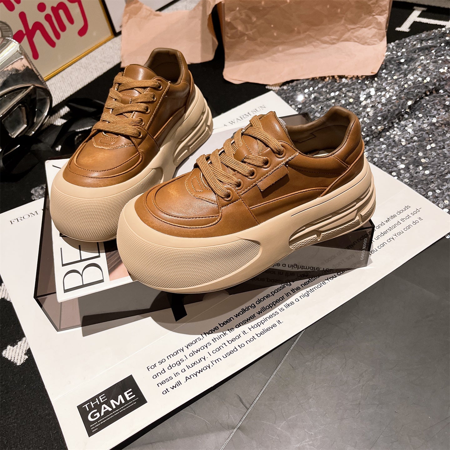 Women's Big Toe Doll Head Board Thick Bottom Muffin Bread Women's Sports Shoes