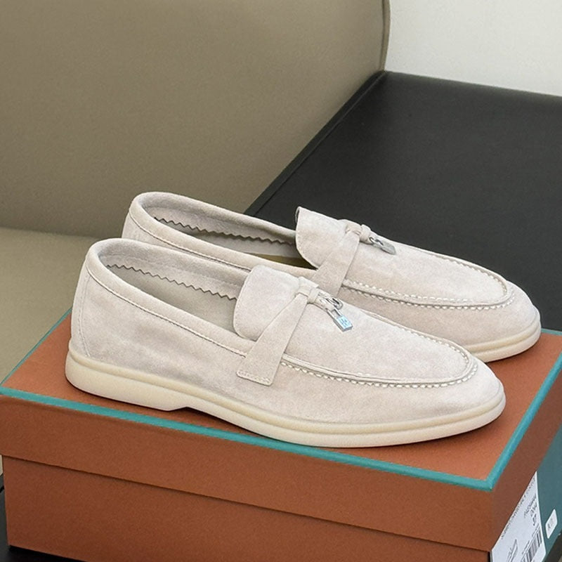 Men's Slip-on Soft Bottom Lovers Cowhide Comfortable Loafers