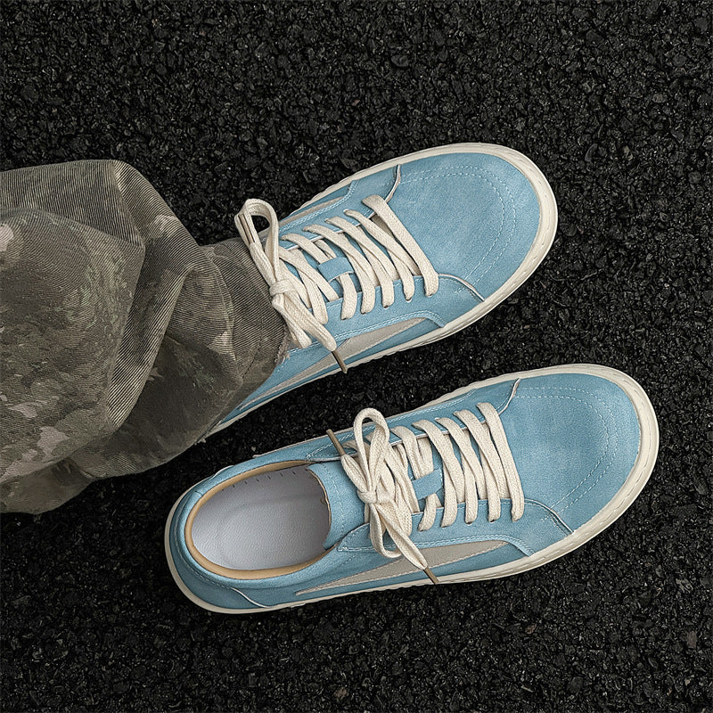 Men's Design Dark High Street Style Low Top Retro Sports Platform Sneakers