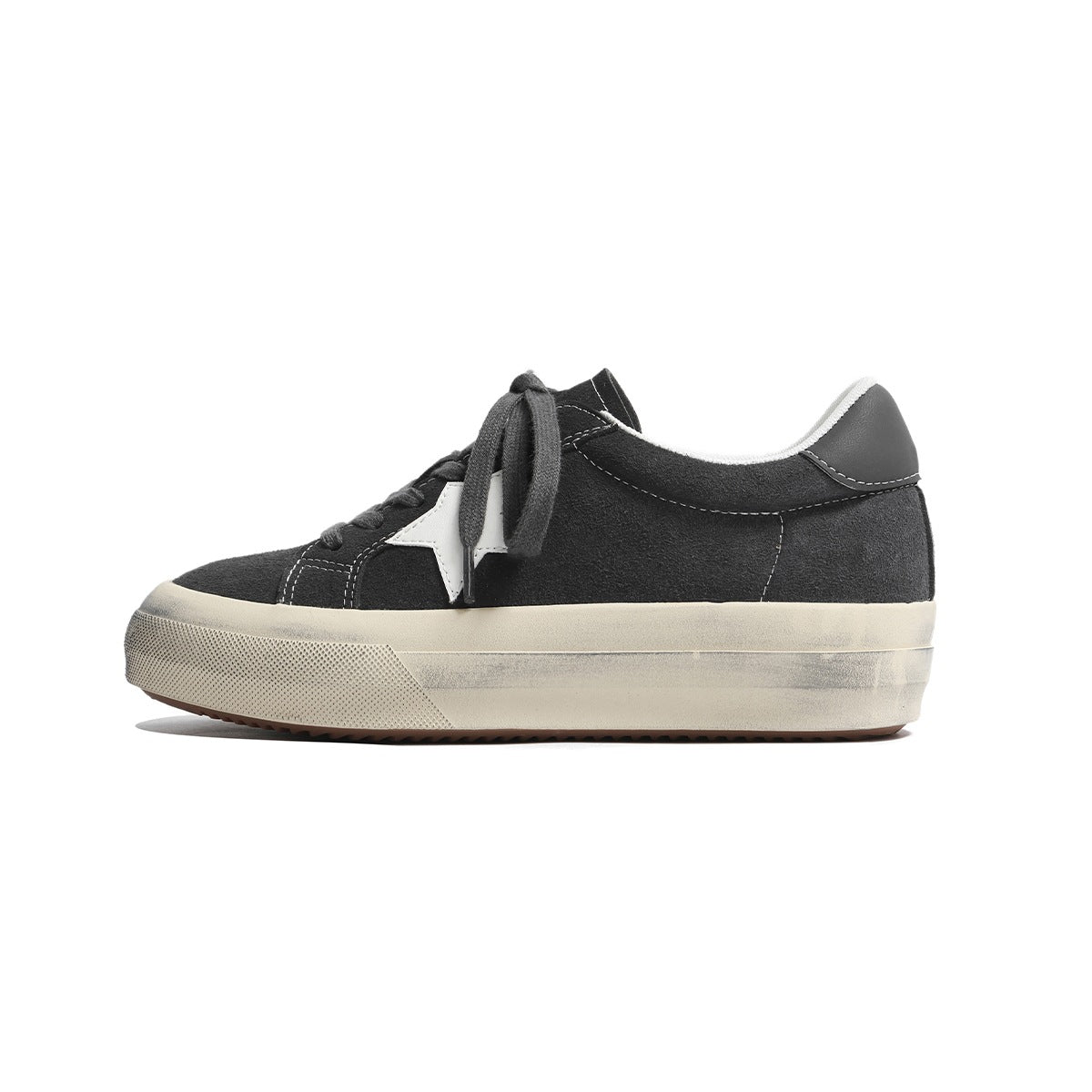 Head Old Thick Bottom Bread Dirty Retro Patchwork Sneakers