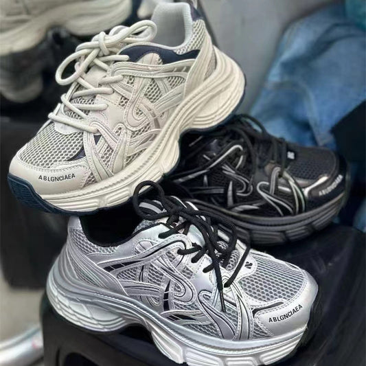 Women's Dad Spring Thick Bottom Jogging Pumps Plus Women's Sports Shoes