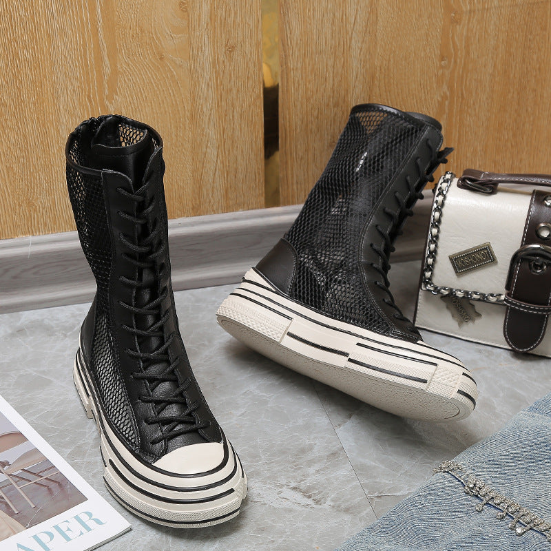 Women's Genuine Mesh Summer Thin Martin Fashion Boots