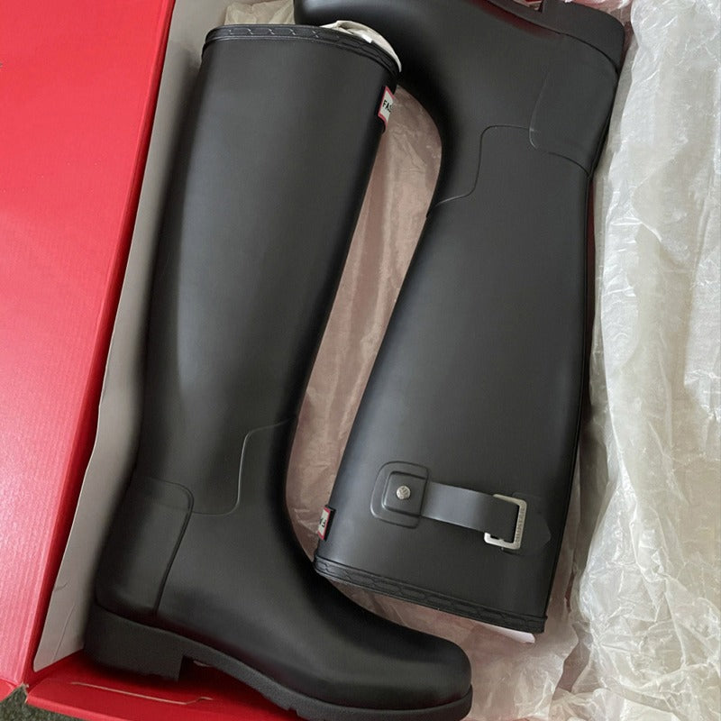 Cowhide Version Belt Buckle Platform Knee-high Female Winter Not Boots