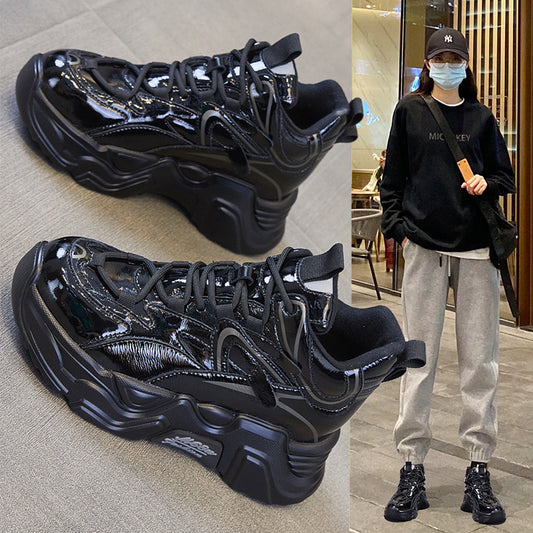 Women's Fleece Thick Bottom Muffin Daddy With Sneakers