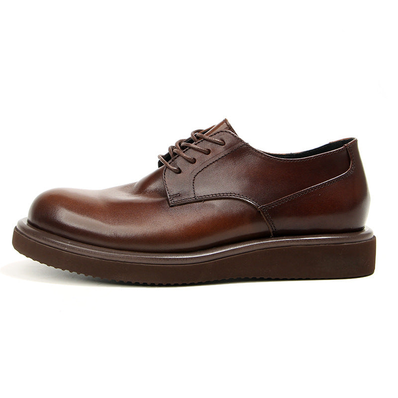Men's British Top Layer Cowhide Handmade Retro Leather Shoes