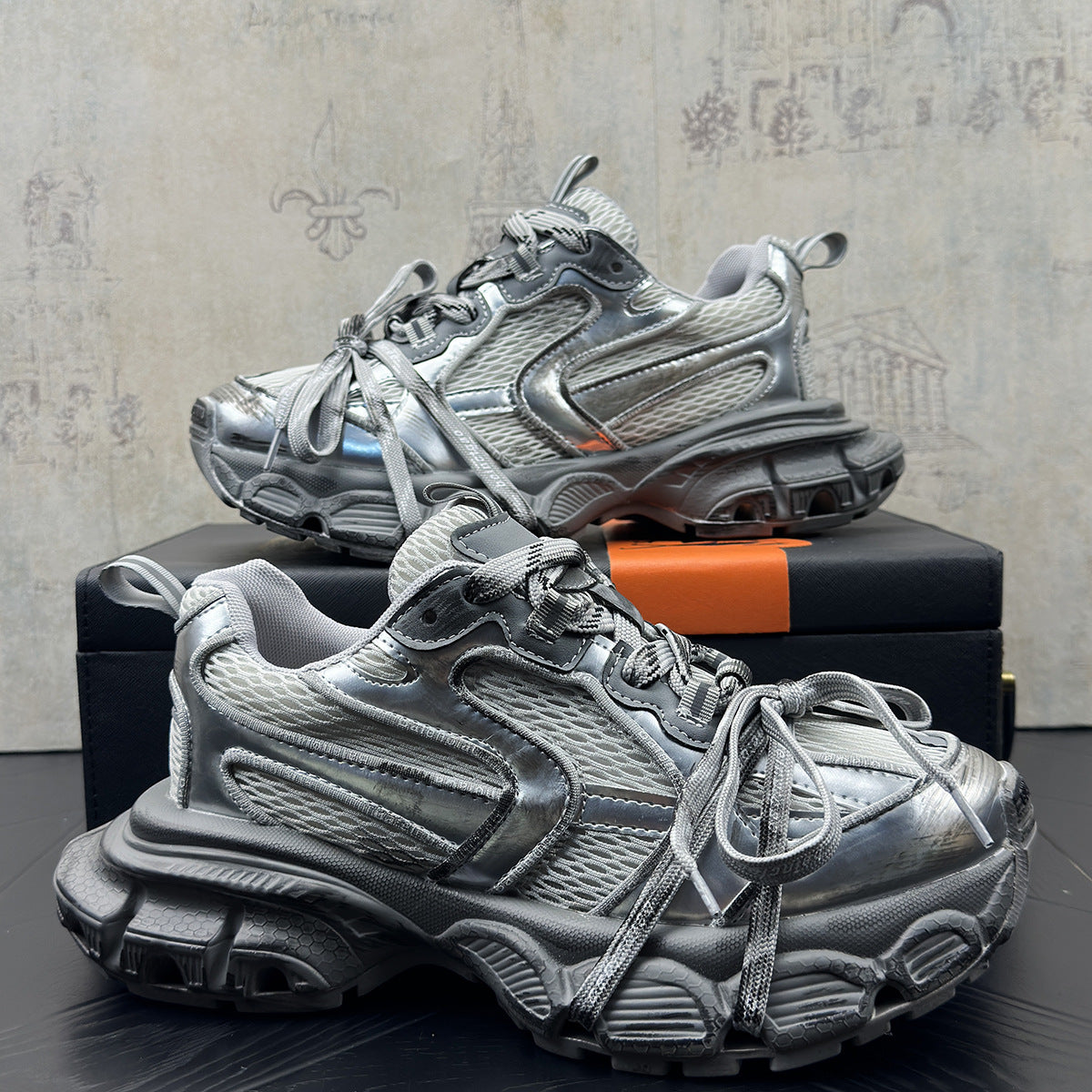 Men's High-grade Dad Breathable Mesh Fashion Handsome Men's Sports Shoes
