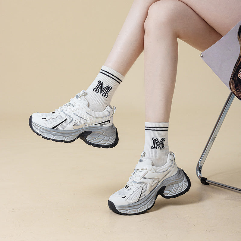 Women's Suction Film Bottom Dad Summer Thick Breathable Women's Sports Shoes