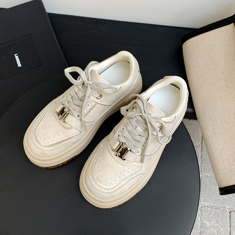 Women's Thick Bottom Heightened Easy Wear Spring Sneakers