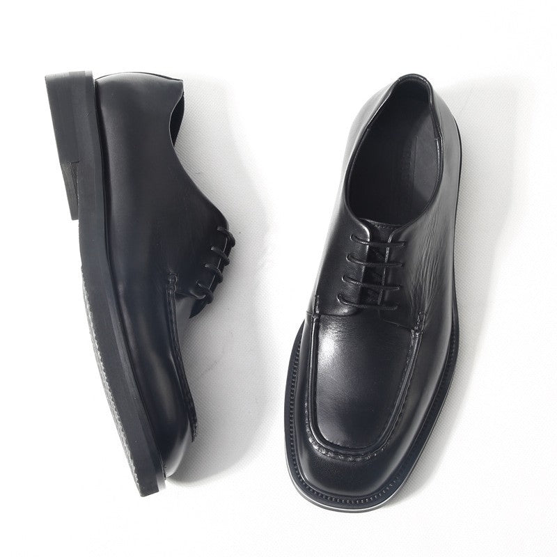 Men's Cowhide Good Year Big Toe Derby Leather Shoes