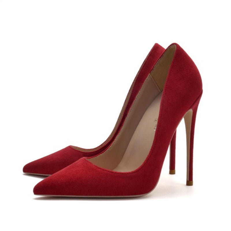 Women's High Stiletto Pointed Toe Suede Girly Women's Fashion Shoes